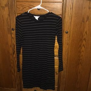 Stripped Long Sleeve Body-Con